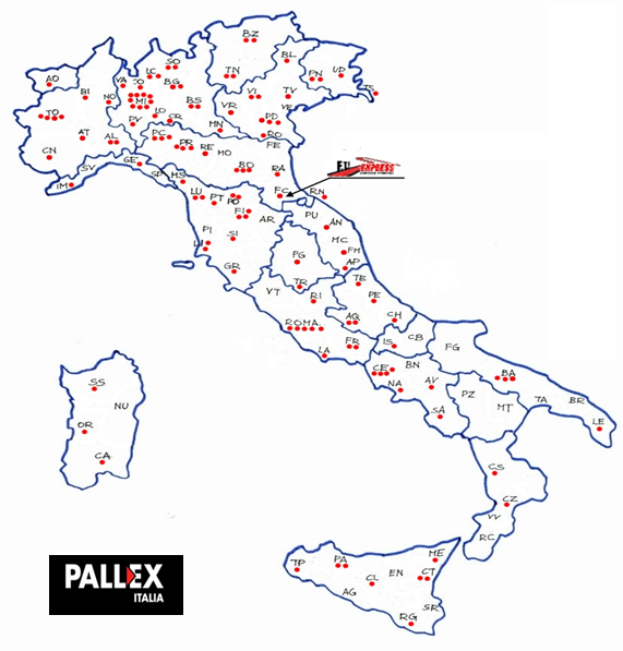 Mappa dei concessionari Pallex Italia